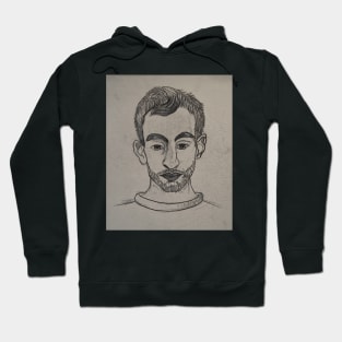 Portrait of Kompar, Pencil Sketch Hoodie